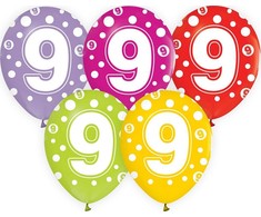 GoDan BALONY su cyframi 9 12 cali / 5 vnt