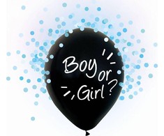 GoDan Berniukas arba mergina Gimtadienis Balloons su Mėlyna Konfeti - 30 cm - 4 vnt universalus