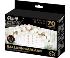GoDan *GIRLANDA balonowa balta ir-złoto 70 vnt