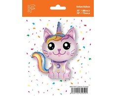 GoDan Foil balionas 24" FX - Magic cat (rožinė), supakuotas