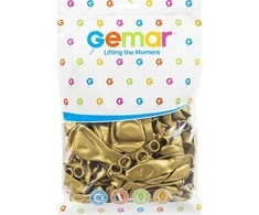 GoDan GEMAR metalo balionai 26cm aukso Dorato 100vnt. Godanas
