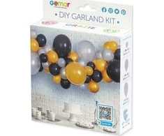 GoDan Girlanda balonowa DIY Sidabrinė-złoto-juoda...