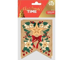GoDan Linksmų Kalėdų girliandos juostelės 10x13cm 250cm