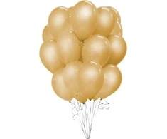 GoDan metaliniai balionai Gold, B &amp; C, 30 cm, 50 vnt.