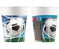 Globos Europe Bv Popieriniai puodeliai futbolui 200ml 8 vnt.