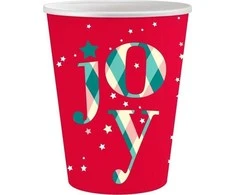 GoDan Joy popieriniai puodeliai raudoni 250ml 6vnt