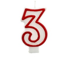Gimtadienio žvakė numeris 3 GODAN