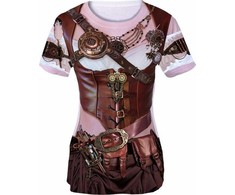 GoDan Marškinėliai su nadrukiem Steampunk Lady rozm. M