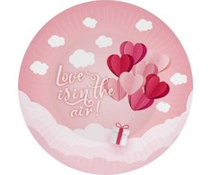 GoDan Talerzyki papierowe Love 18cm 6szt