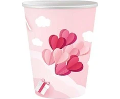 GoDan Meilės popieriniai puodeliai 250ml 6 vnt.