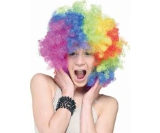 GoDan Afro vaivorykštė PerukA - 1 pc. universalus