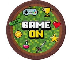 GoDan Talerzyki papierowe Game On 18cm 6szt