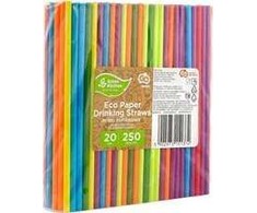 GoDan Popieriaus šiaudų vaivorykštė MIX 197x6mm 250 vienetų