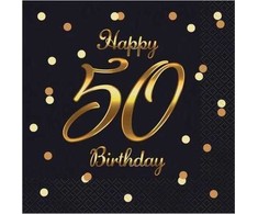GoDan SERWETKI 50 Birthday 33x33 cm 20 vnt