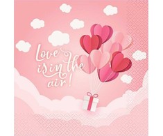 GoDan Servetėlės Love Is In The Air Collection, rožinės spalvos, 33x33 cm, 20 vnt.
