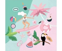GoDan Vasarinės Let's Party servetėlės naršymui 33x33cm 20vnt