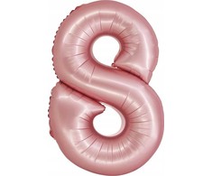 GoDan Smart folijos balionas, numeris 8, matinė rožinė, 76 cm GoDan