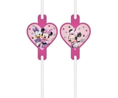 GoDan Popieriniai šiaudeliai su medalionu Minnie Mouse 4 vnt.