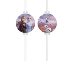 Globos Europe Bv GoDan šiaudeliai su medalionais Frozen 2 – šaldyti vieno dydžio