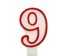 Gimtadienio žvakė numeris 9 GODAN PF-SCC/9
