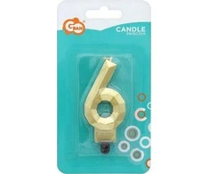 GoDan Žvakės numeris 6 Deimantas 7.6cm