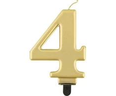 GoDan žvakė nr.4, metalinė auksinė, 8,0 cm PF-SCZ4