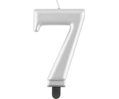 GoDan Gimtadienio žvakė "7" sidabro 8cm