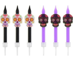 GoDan Dia De Los Muertos žvakės Heloween - 6 vnt. universalios