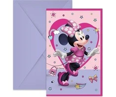 Globos Europe Bv GoDan Kvietimai Minnie Junior Mouse 6vnt