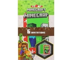 Globos Europe Bv „GoDan“ kvietimai su „Minecraft“ vokais, 6 vnt.