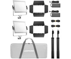 Apšvietimo Rinkinys - Godox Litemons LP400R RGB LED Šviesos Panele 2-Šviesų Rinkinys 1800K–10000K, Bluetooth, Juoda