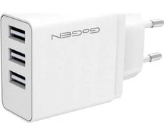 GoGEN Įkroviklis Tinklo įkroviklis 3x USB 15.5W 3.1A – ACH301W