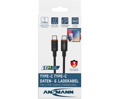 Kabelis USB GoGEN USB-C - USB-C 0.6 m Juodas (1700-0177)