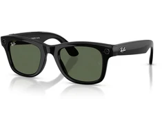 Išmanieji akiniai RayBan Meta Wayfarer Gen 2, juodi rėmeliai ir žali lęšiai, standartinis dydis