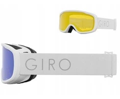 Gogle žieminiai GIRO MOXIE Baltas CORE LIGHT (szyba Pilkas COBALT 8-18% S3 + Geltonas 77% S1) (NEW 2023/2024)