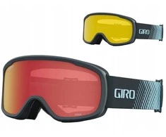 Gogle žieminiai GIRO ROAM DARK SHARK LIGHT STREAKER (szyba AMBER SCARLET 19-42% S2 + Geltonas 77% S1) (NEW 2024/2025)