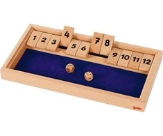 Goki Shut the Box Big Blue Box - Dices game