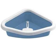 Stefanplast Kačių kraiko dėžė Sprint Corner 56x40x14cm mėlyna balta