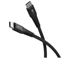 Goobay | USB-C Supersoft Textile Cable with Metal Plugs, 1 m