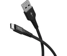 Goobay | USB-C to USB-A Supersoft Textile Cable with Metal Plugs | 74526 | USB-C to USB-A
