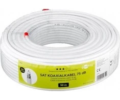 Viela Goobay 75 dB bendraašis keturkampis antenos kabelis, selekcija 2x, CCS, 50 m