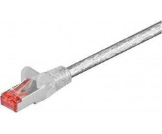 Goobay CAT 6 jungties kabelis, S/FTP (PiMF), skaidrus – laido ilgis 10 m