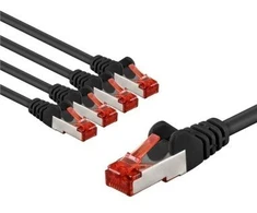 Goobay 66635, 5 m, Cat6, S/FTP (S-STP), RJ-45, RJ-45, Mėlyna, Raudona