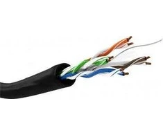 Goobay lauko tinklo kabelis | CAT 6 U/UTP | AWG 24/1 | Kabelio ilgis: 100 m | Juodas