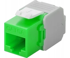 Goobay CAT 6A Keystone Jack RJ45, UTP, 500 MHz – žalia spalva