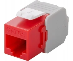 „Goobay CAT 6A Keystone RJ45“ išvestis, UTP, 500 MHz – raudonos spalvos versija