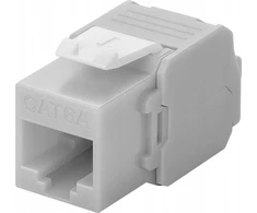 Goobay CAT 6A Keystone RJ45 lizdas, UTP, 500 MHz – šviesiai pilkos spalvos versija