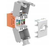 Goobay CAT 6A Keystone RJ45 lizdas, UTP, 500 MHz – oranžinės spalvos versija