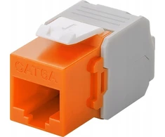 Goobay CAT 6A Keystone RJ45 lizdas, UTP, 500 MHz – oranžinės spalvos versija