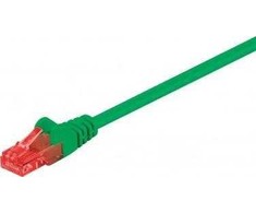 „Goobay CAT 6“ jungties kabelis, U/UTP, žalias – laido ilgis 1,5 m